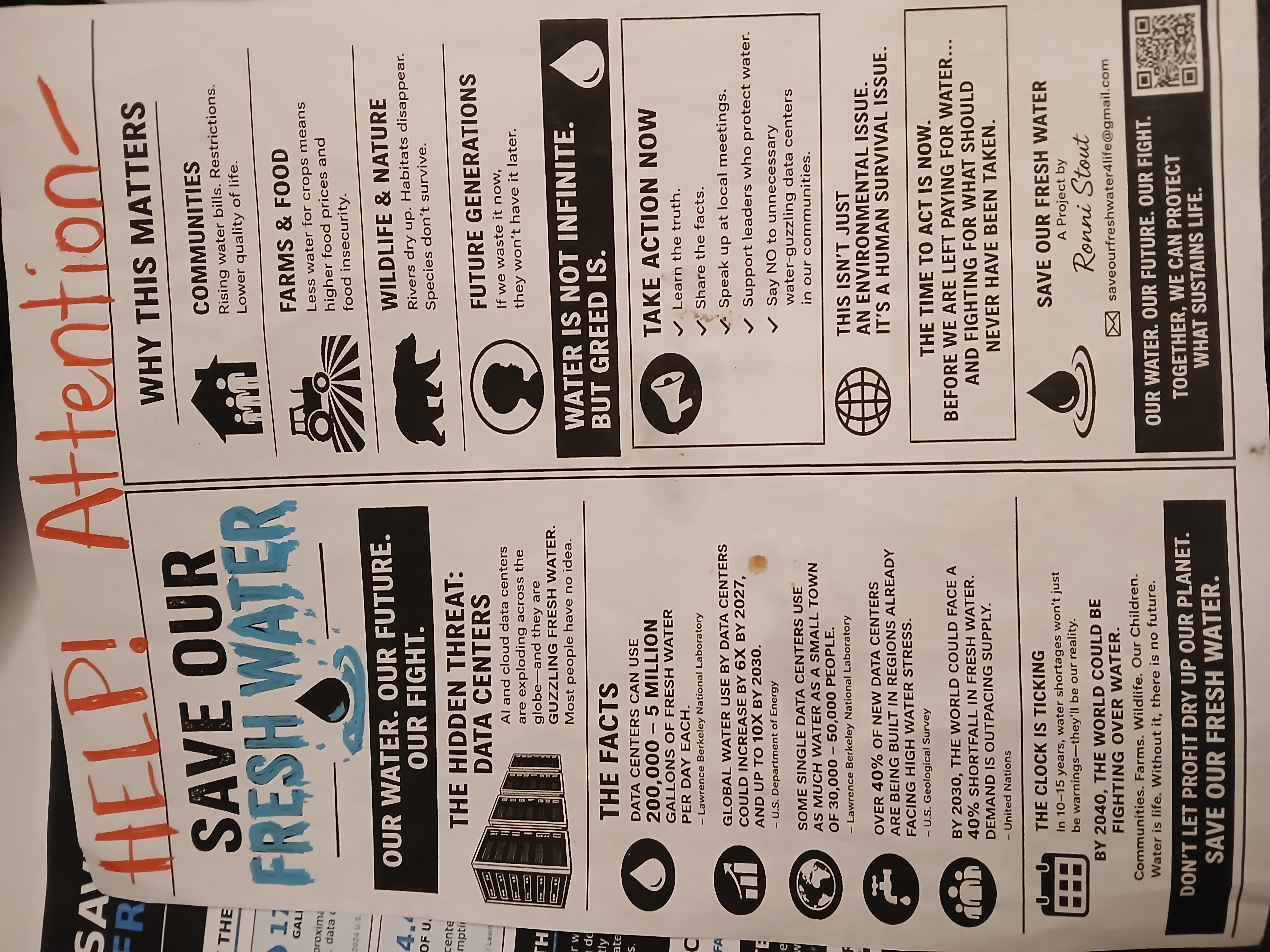 Save Our Fresh Water flyer reference